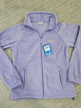 Columbia Lavender Full-Zip Fleece Jacket